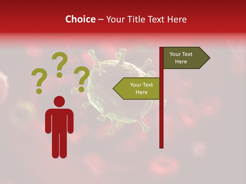 Illustration Of A Virus Infecting The Blood PowerPoint Template