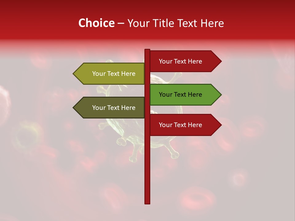 Illustration Of A Virus Infecting The Blood PowerPoint Template