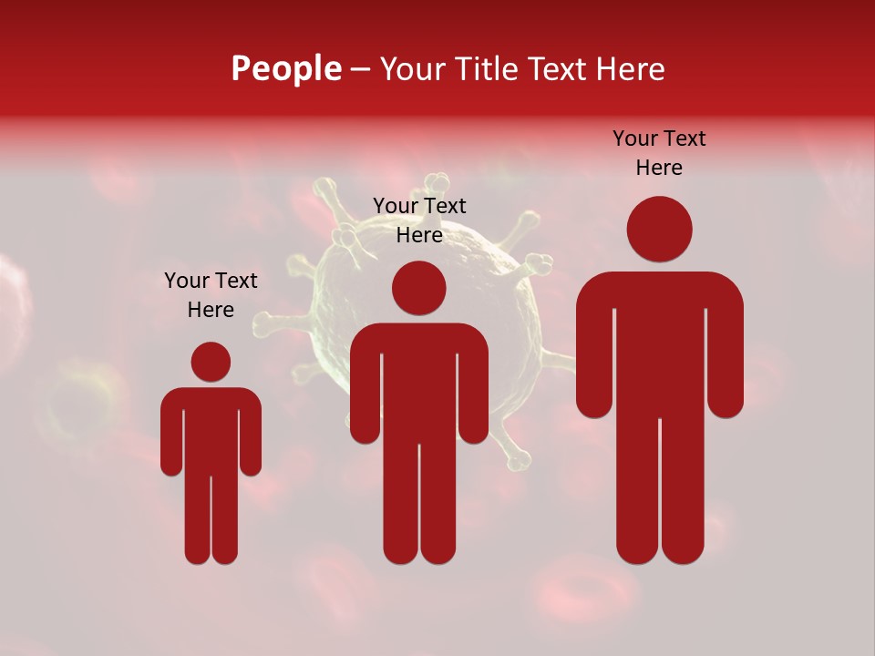Illustration Of A Virus Infecting The Blood PowerPoint Template