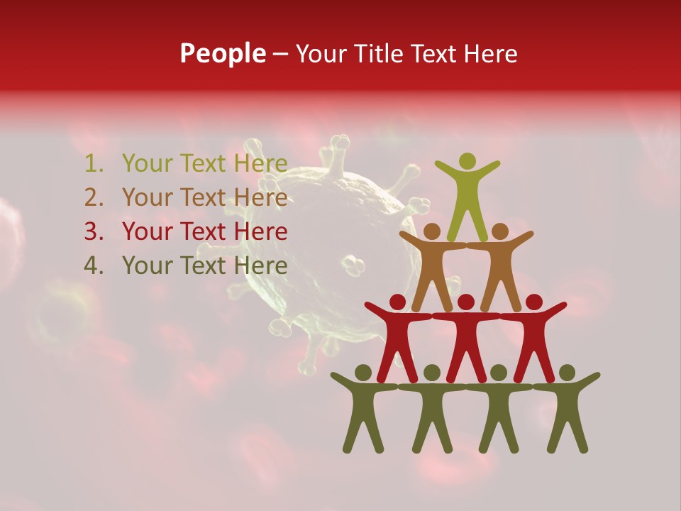 Illustration Of A Virus Infecting The Blood PowerPoint Template
