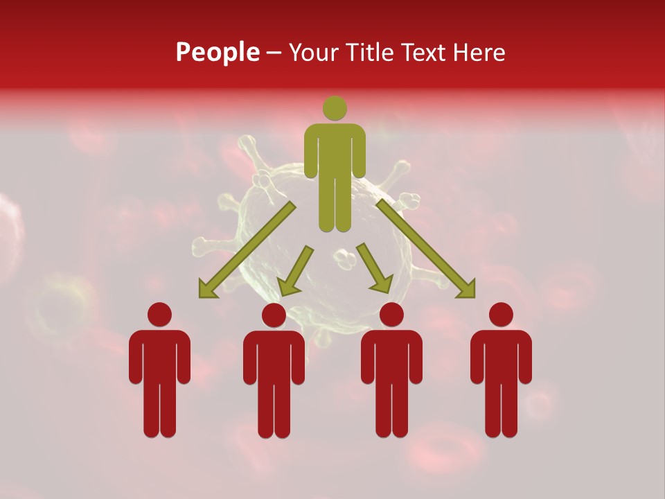 Illustration Of A Virus Infecting The Blood PowerPoint Template