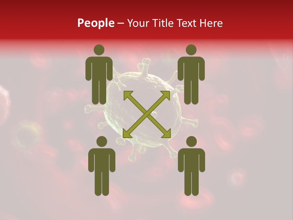 Illustration Of A Virus Infecting The Blood PowerPoint Template