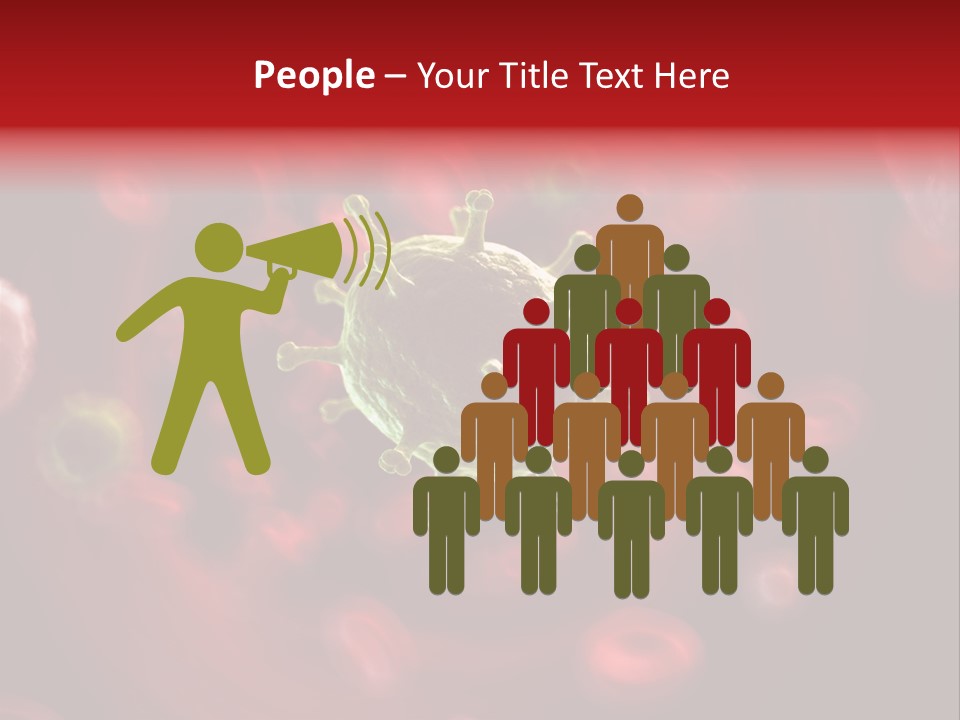 Illustration Of A Virus Infecting The Blood PowerPoint Template