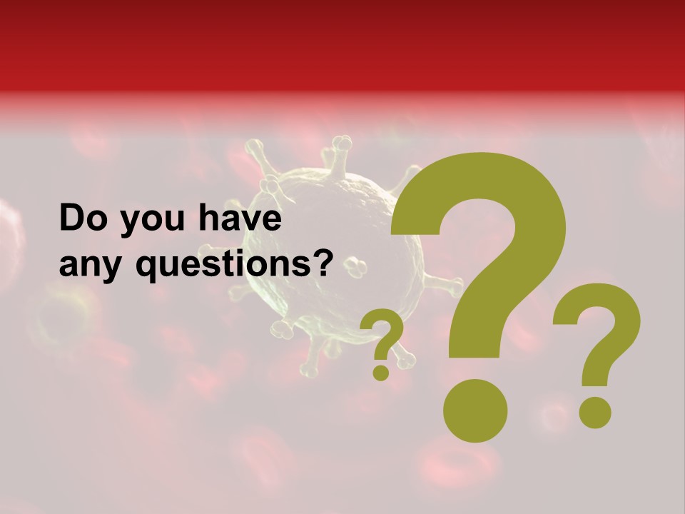 Illustration Of A Virus Infecting The Blood PowerPoint Template