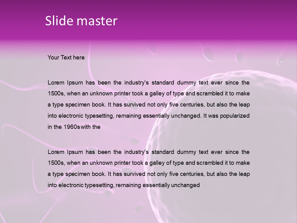 Illustration Of An Egg Cell And Sperm PowerPoint Template