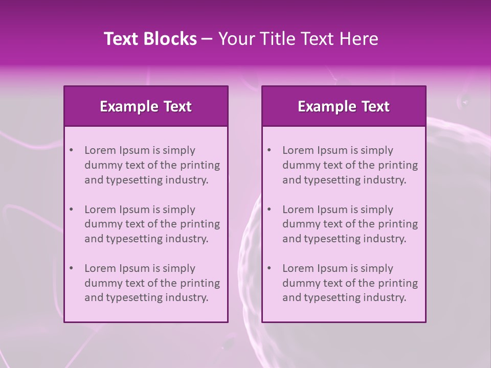 Illustration Of An Egg Cell And Sperm PowerPoint Template