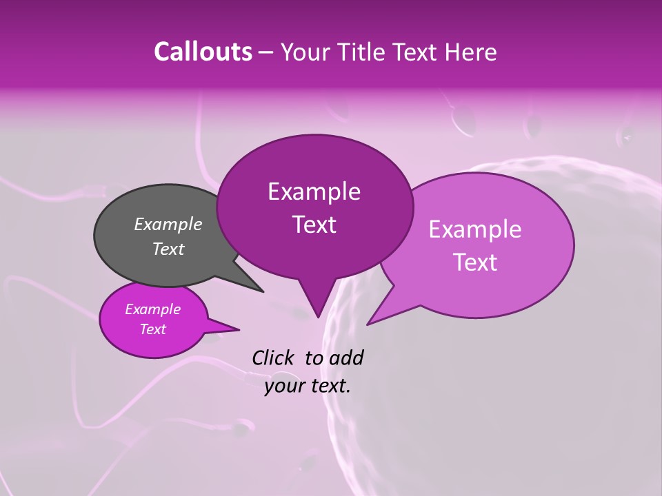 Illustration Of An Egg Cell And Sperm PowerPoint Template