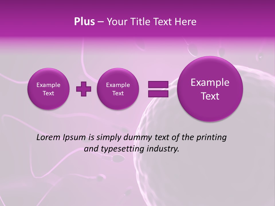 Illustration Of An Egg Cell And Sperm PowerPoint Template