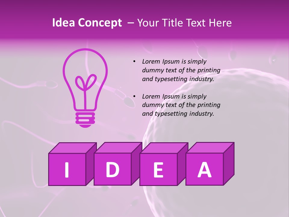 Illustration Of An Egg Cell And Sperm PowerPoint Template
