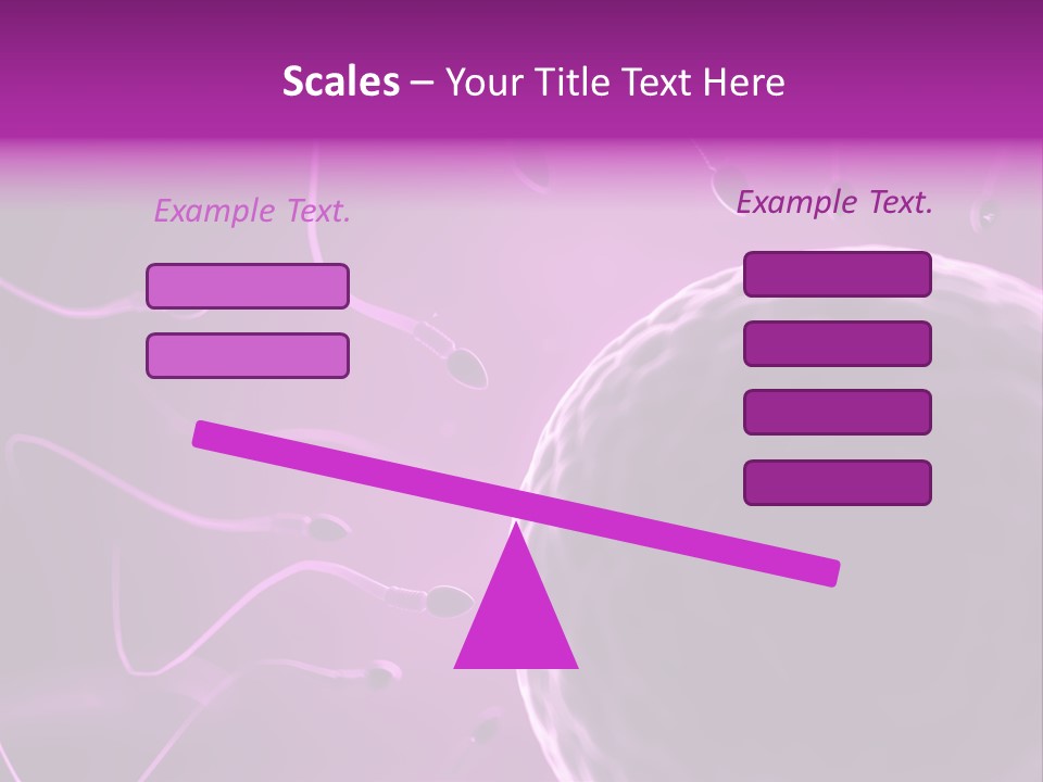 Illustration Of An Egg Cell And Sperm PowerPoint Template