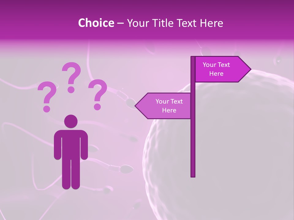 Illustration Of An Egg Cell And Sperm PowerPoint Template