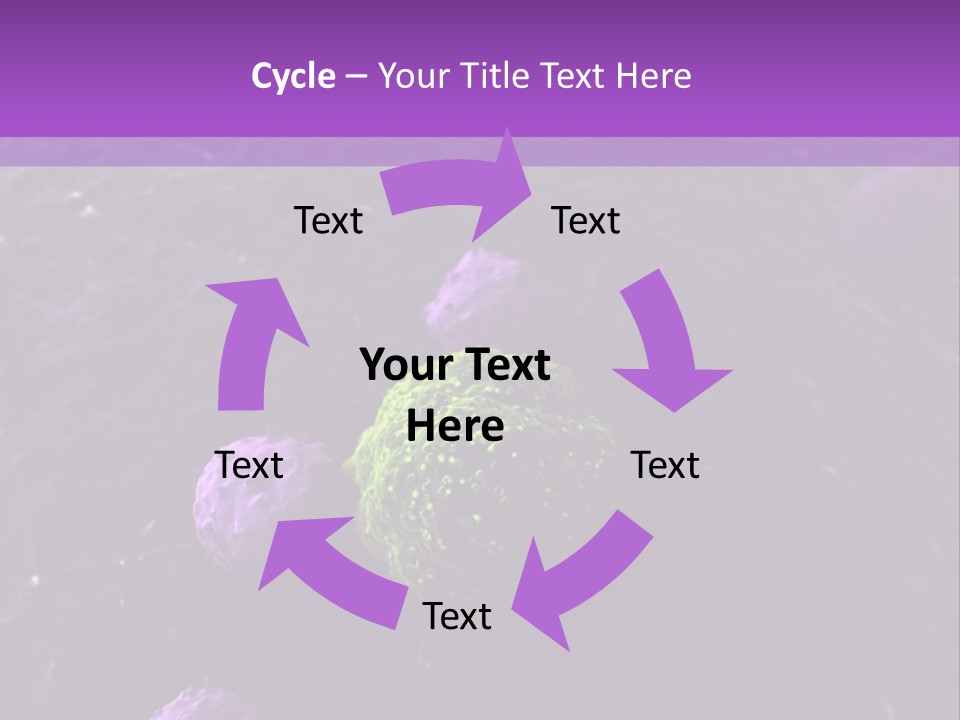 Illustration Of Leukocytes Attacking A Cancer Cell PowerPoint Template