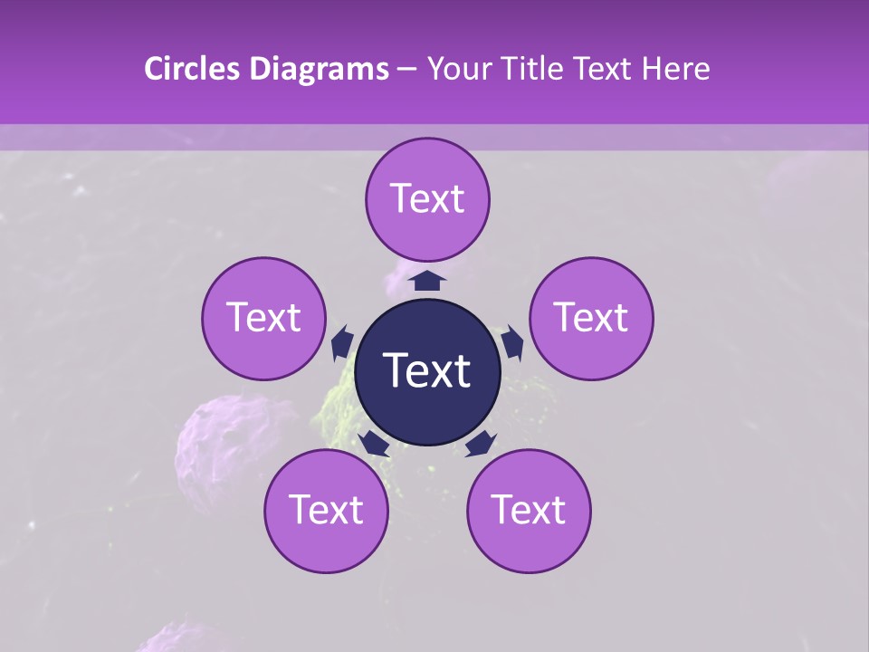 Illustration Of Leukocytes Attacking A Cancer Cell PowerPoint Template