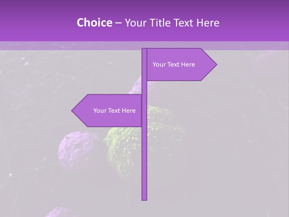 Illustration Of Leukocytes Attacking A Cancer Cell PowerPoint Template