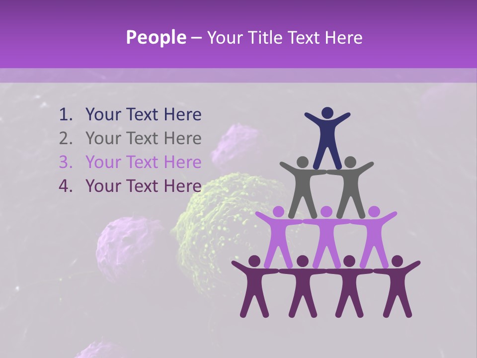 Illustration Of Leukocytes Attacking A Cancer Cell PowerPoint Template
