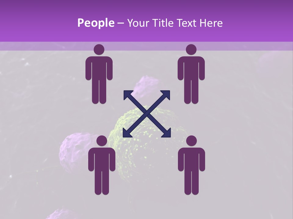 Illustration Of Leukocytes Attacking A Cancer Cell PowerPoint Template