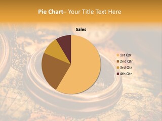 Vintage Compass Lies On An Ancient World Map PowerPoint Template