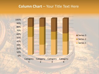 Vintage Compass Lies On An Ancient World Map PowerPoint Template