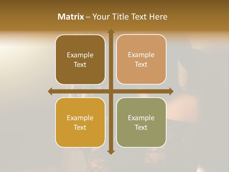 Beautiful Dark Haired Girl In Y Lingerie PowerPoint Template