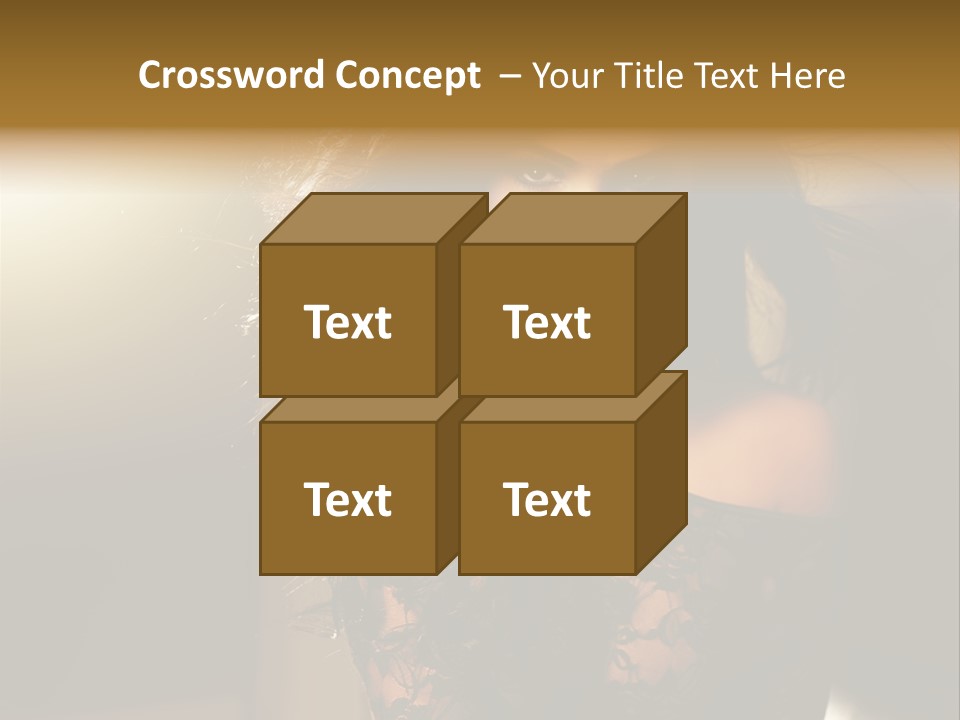Beautiful Dark Haired Girl In Y Lingerie PowerPoint Template