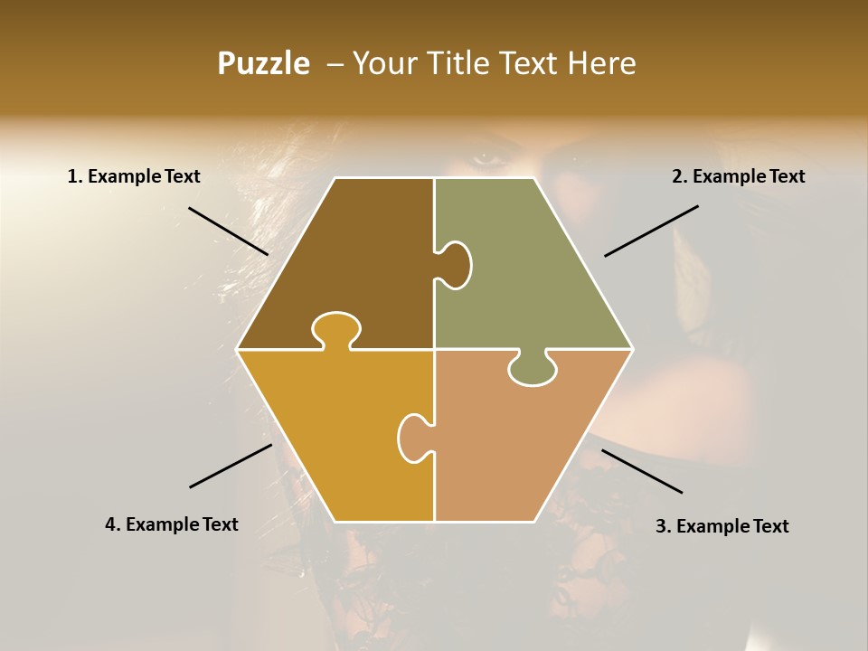 Beautiful Dark Haired Girl In Y Lingerie PowerPoint Template