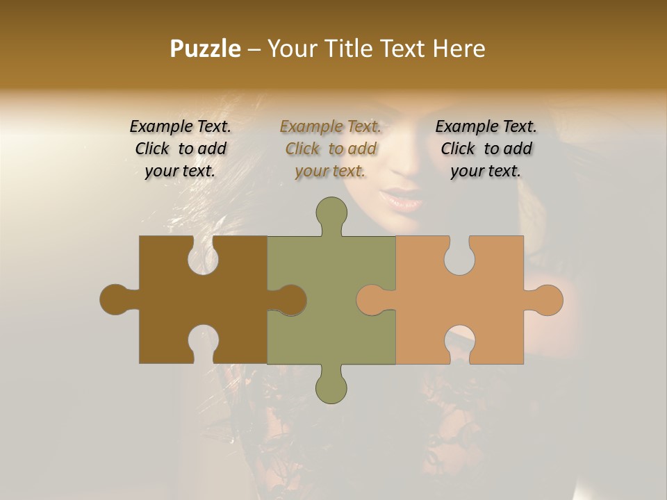 Beautiful Dark Haired Girl In Y Lingerie PowerPoint Template