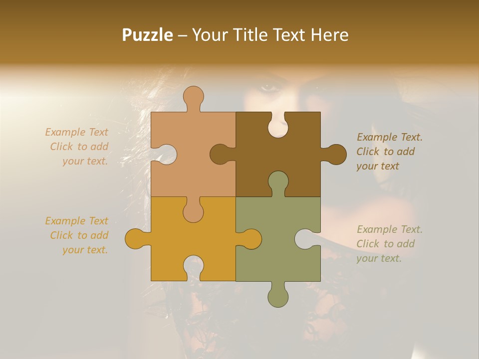 Beautiful Dark Haired Girl In Y Lingerie PowerPoint Template