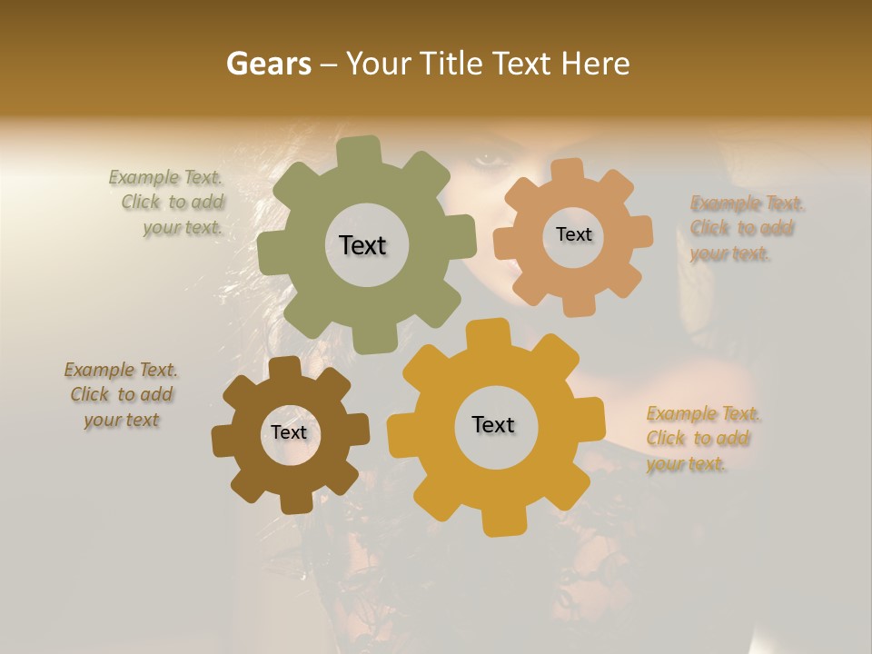 Beautiful Dark Haired Girl In Y Lingerie PowerPoint Template