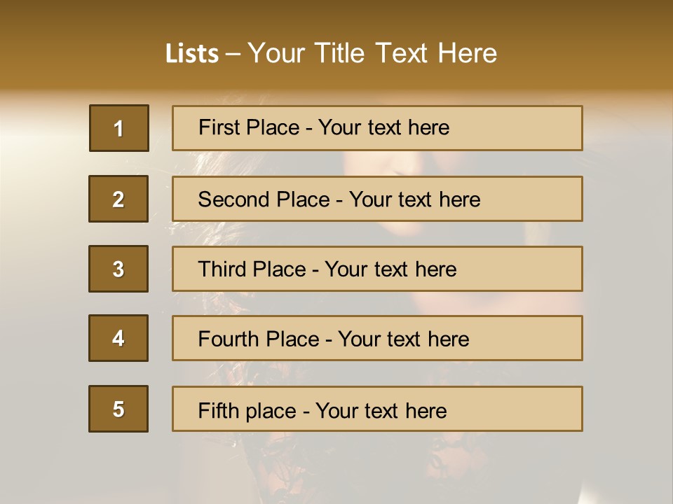 Beautiful Dark Haired Girl In Y Lingerie PowerPoint Template
