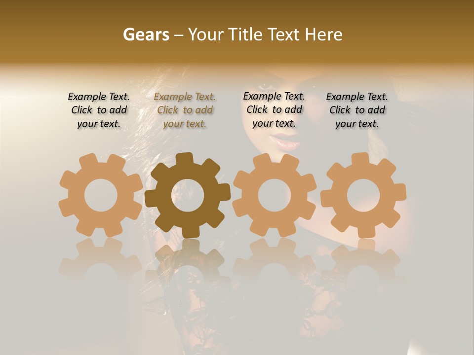 Beautiful Dark Haired Girl In Y Lingerie PowerPoint Template