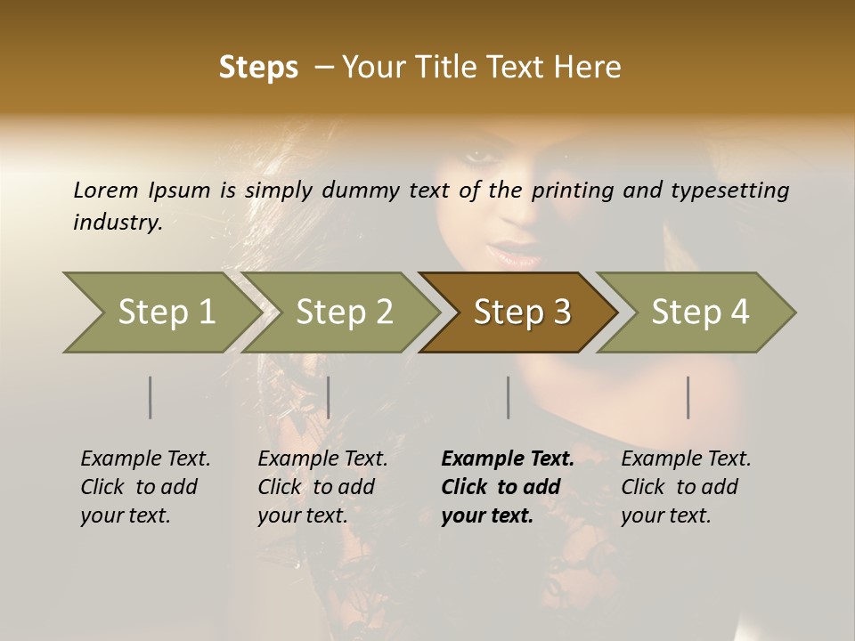 Beautiful Dark Haired Girl In Y Lingerie PowerPoint Template