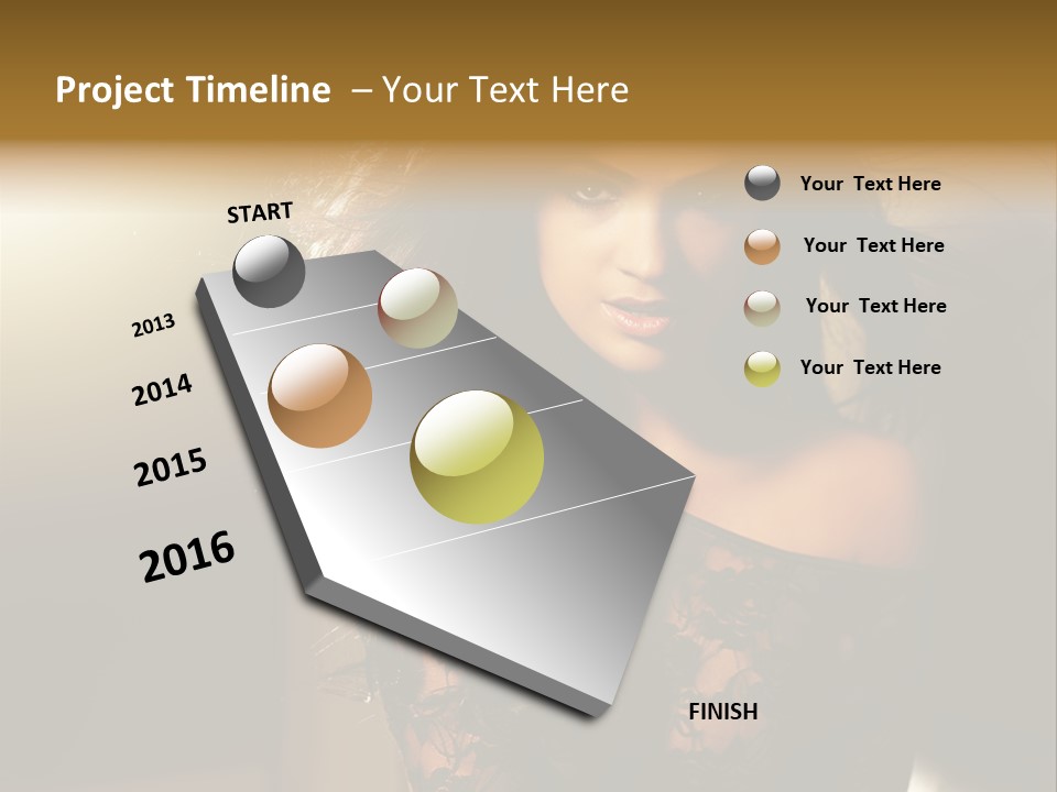 Beautiful Dark Haired Girl In Y Lingerie PowerPoint Template