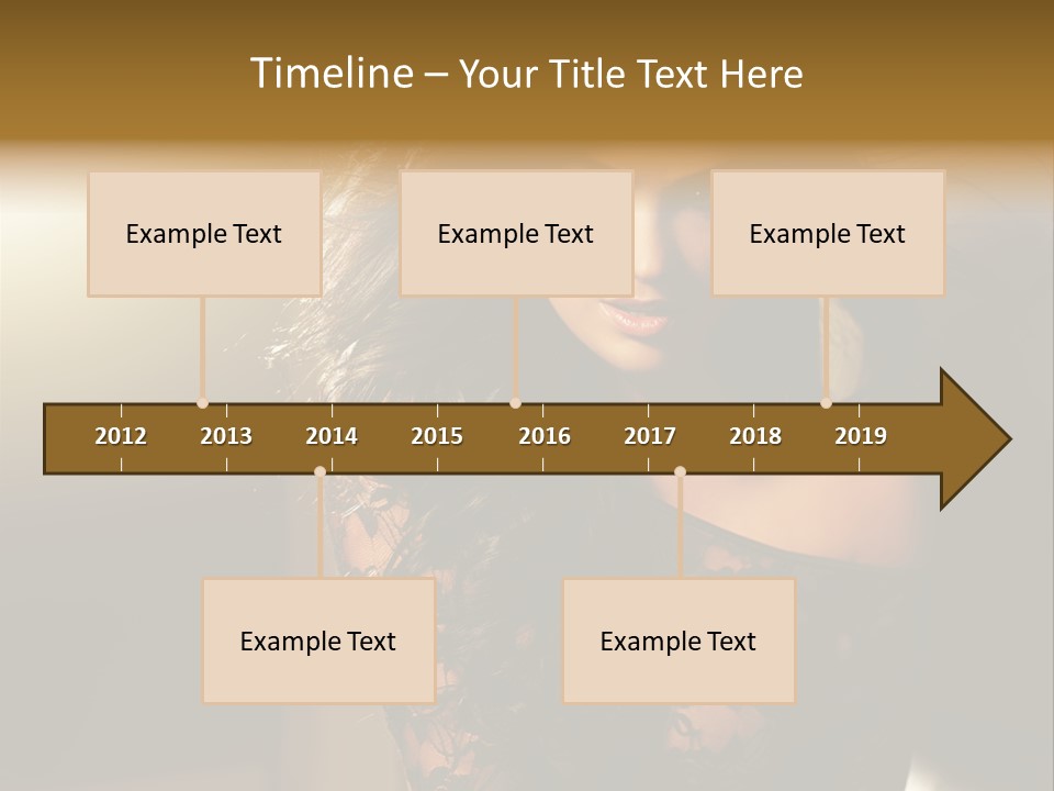 Beautiful Dark Haired Girl In Y Lingerie PowerPoint Template