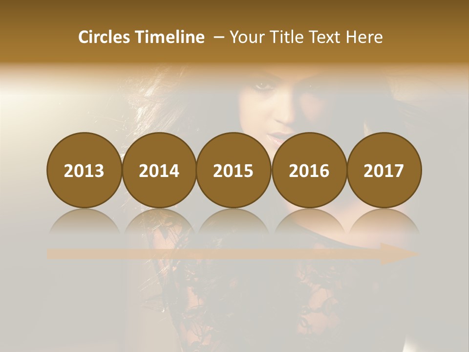 Beautiful Dark Haired Girl In Y Lingerie PowerPoint Template