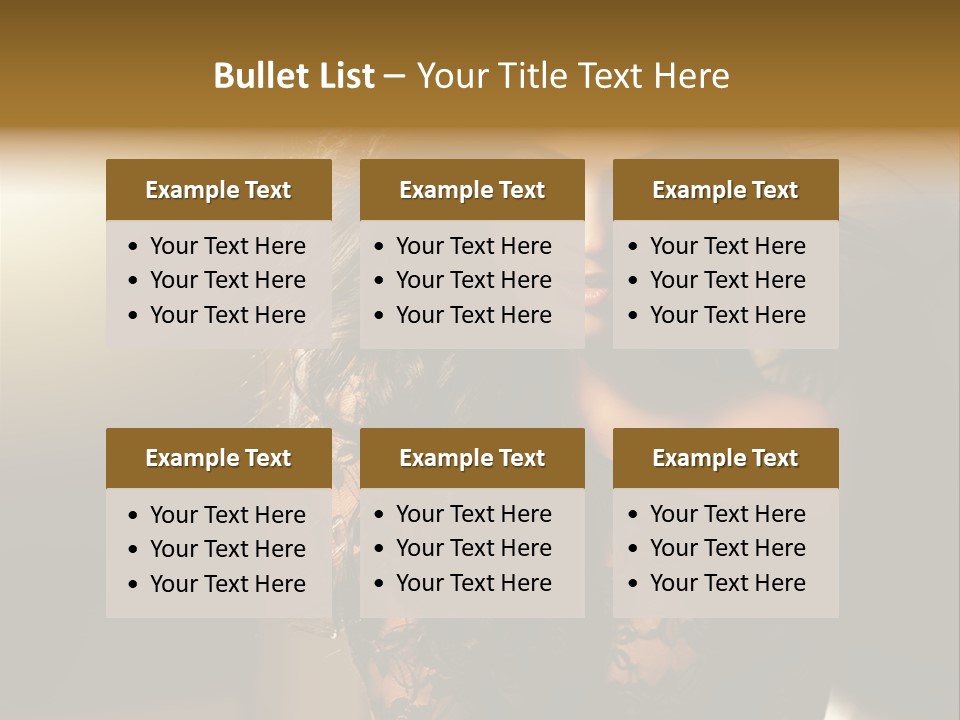 Beautiful Dark Haired Girl In Y Lingerie PowerPoint Template