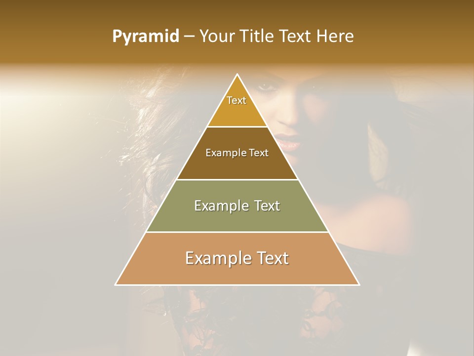 Beautiful Dark Haired Girl In Y Lingerie PowerPoint Template