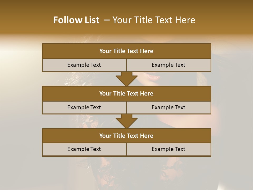 Beautiful Dark Haired Girl In Y Lingerie PowerPoint Template