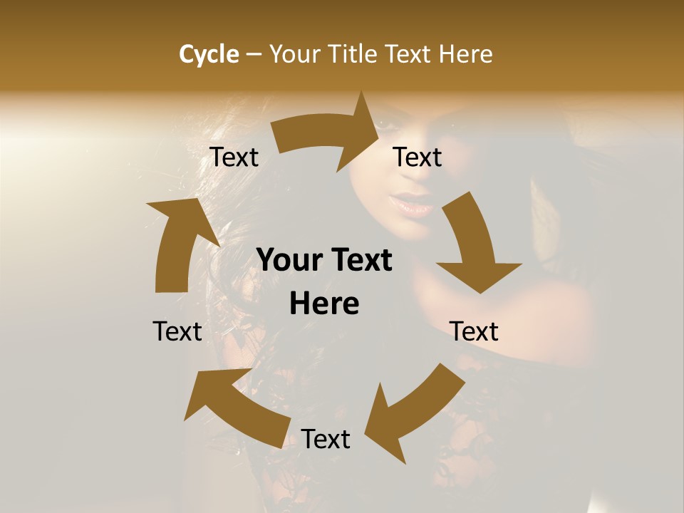 Beautiful Dark Haired Girl In Y Lingerie PowerPoint Template