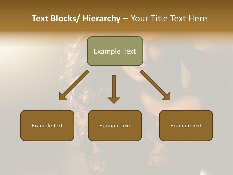 Beautiful Dark Haired Girl In Y Lingerie PowerPoint Template