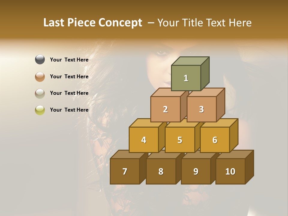 Beautiful Dark Haired Girl In Y Lingerie PowerPoint Template