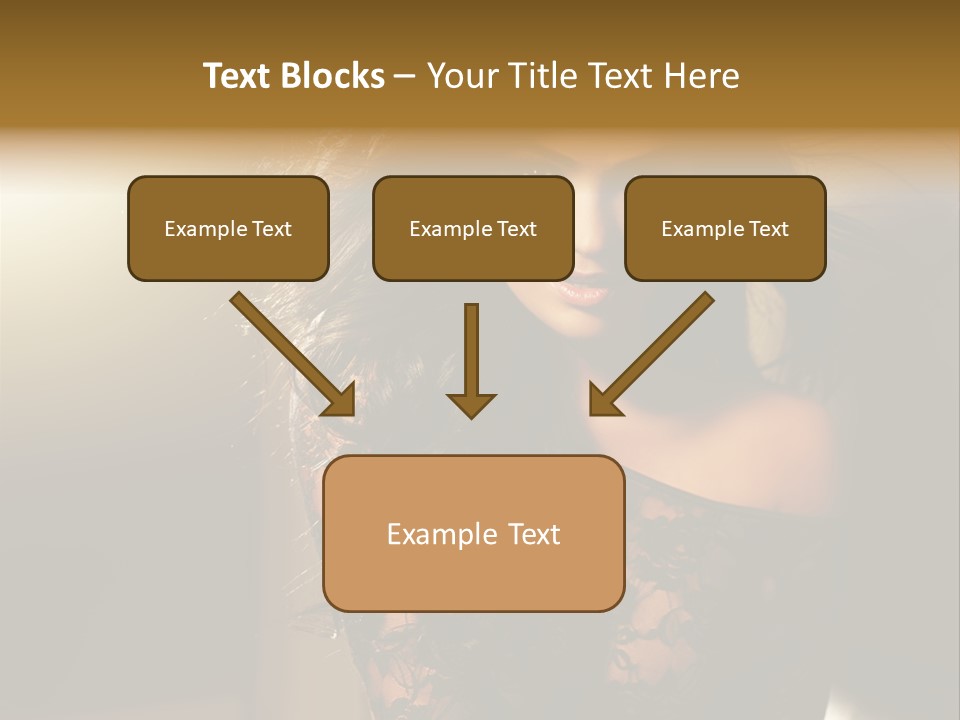 Beautiful Dark Haired Girl In Y Lingerie PowerPoint Template