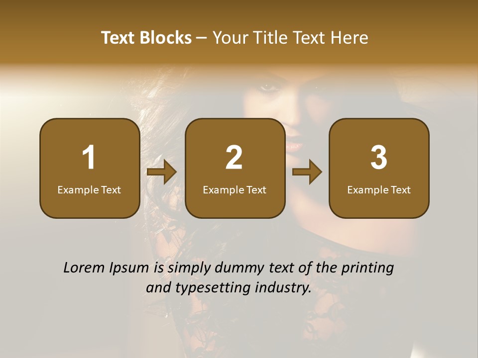 Beautiful Dark Haired Girl In Y Lingerie PowerPoint Template