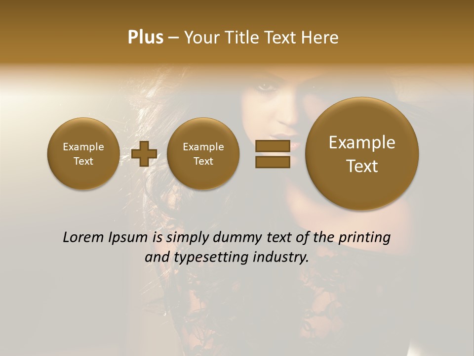 Beautiful Dark Haired Girl In Y Lingerie PowerPoint Template