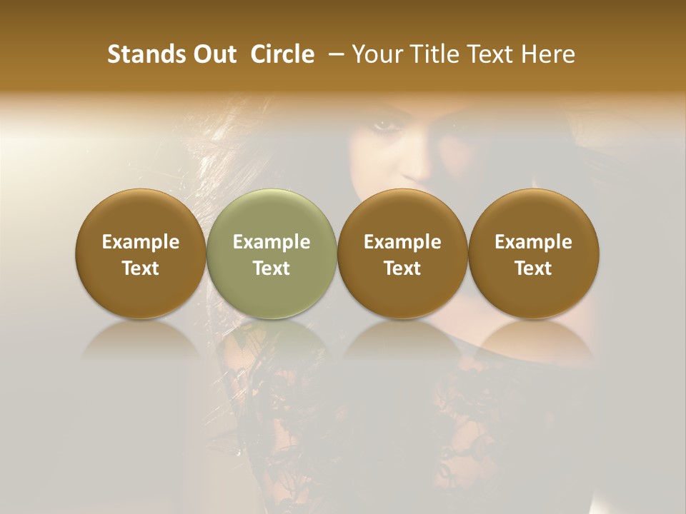 Beautiful Dark Haired Girl In Y Lingerie PowerPoint Template