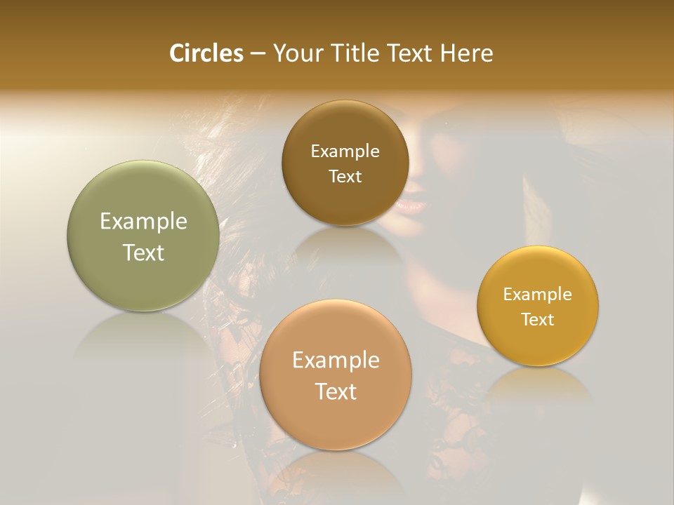 Beautiful Dark Haired Girl In Y Lingerie PowerPoint Template