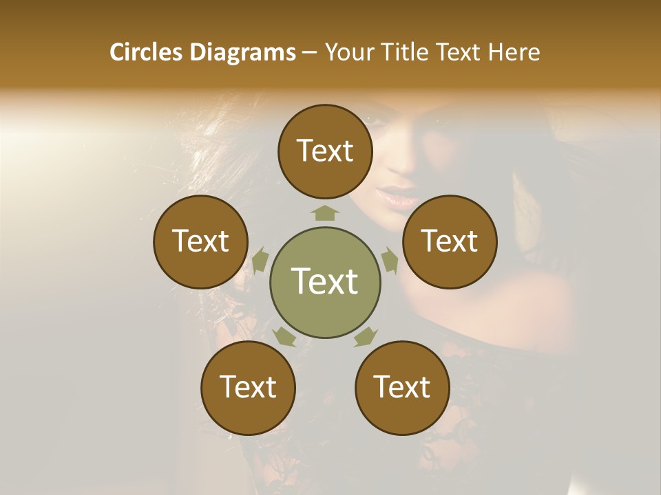 Beautiful Dark Haired Girl In Y Lingerie PowerPoint Template