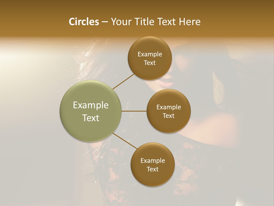 Beautiful Dark Haired Girl In Y Lingerie PowerPoint Template