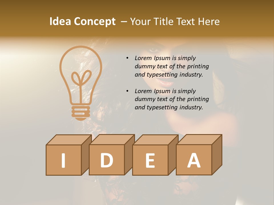 Beautiful Dark Haired Girl In Y Lingerie PowerPoint Template