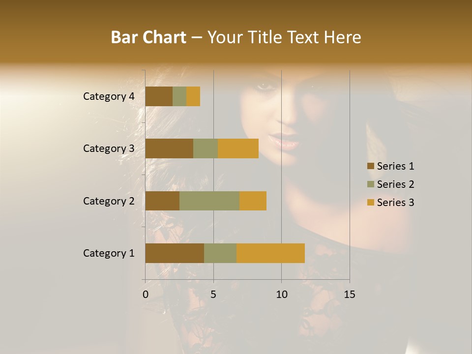 Beautiful Dark Haired Girl In Y Lingerie PowerPoint Template