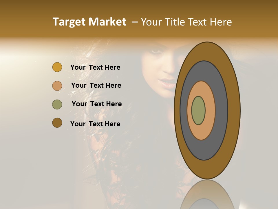 Beautiful Dark Haired Girl In Y Lingerie PowerPoint Template